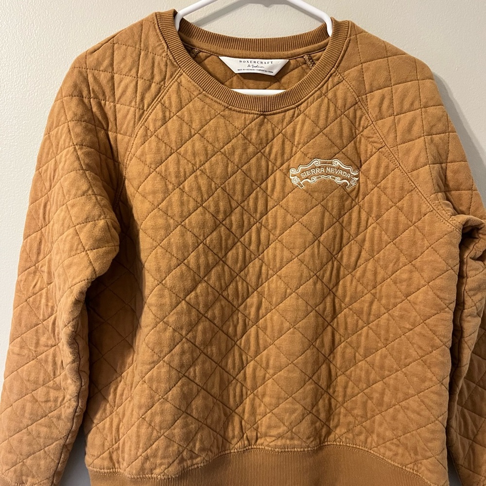 Quilted Brown Sweatshirt